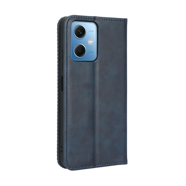 For Xiaomi Poco X5 5G / Redmi Note 12 5G Magnetic Buckle Retro Texture Leather Phone Case