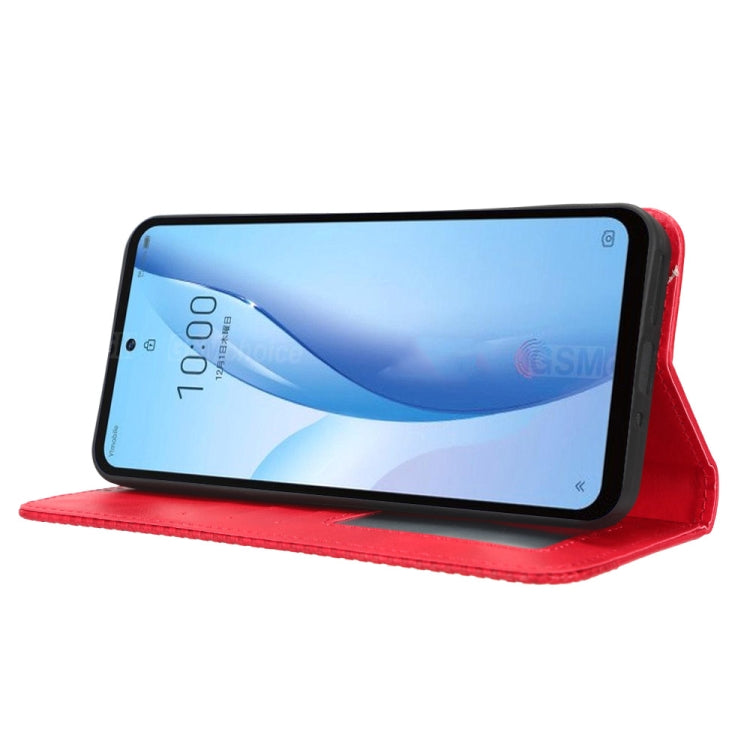 For ZTE Libero 5G III Magnetic Buckle Retro Texture Leather Phone Case