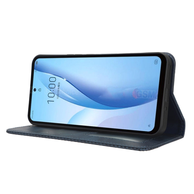 For ZTE Libero 5G III Magnetic Buckle Retro Texture Leather Phone Case