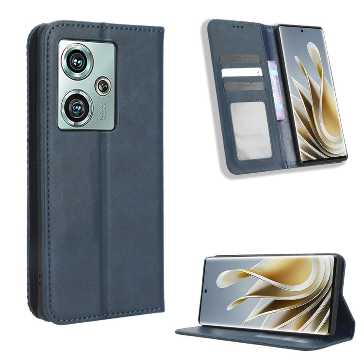For ZTE nubia Z50 Magnetic Buckle Retro Texture Leather Phone Case