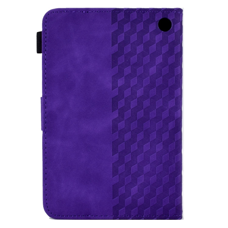 For Amazon Kindle Fire 7 2022 Rhombus Embossed Leather Tablet Case