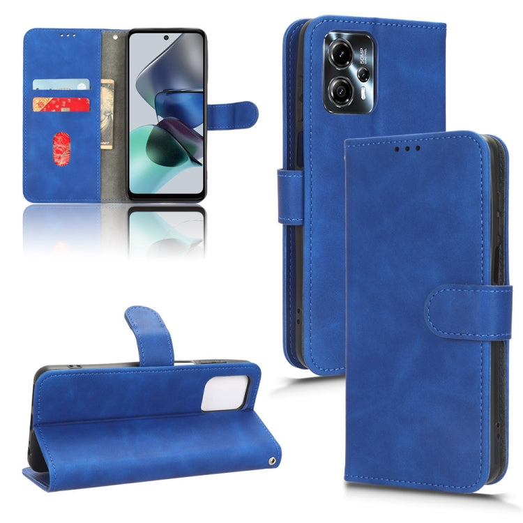 For Motorola Moto G13 / G23 / G53 Skin Feel Magnetic Flip Leather Phone Case