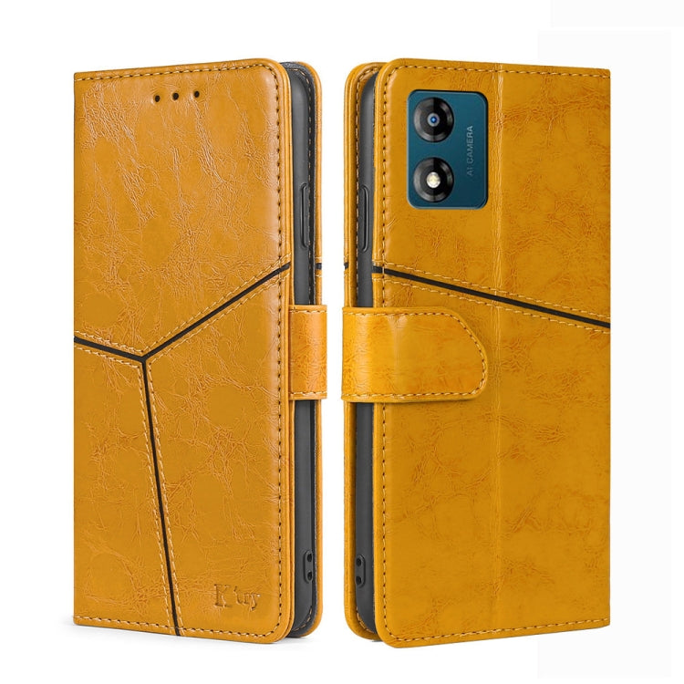For Motorola Moto E13 4G Geometric Stitching Horizontal Flip Leather Phone Case