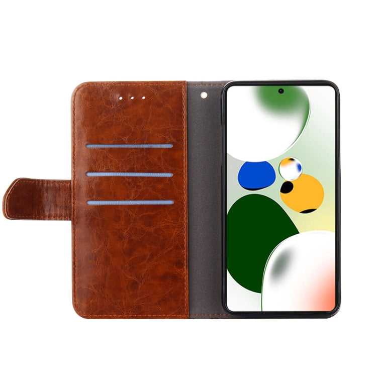 For Motorola Moto E13 4G Geometric Stitching Horizontal Flip Leather Phone Case