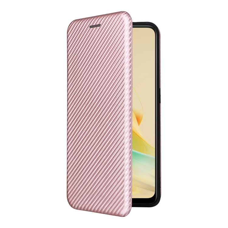 For OPPO Reno8 T 4G Carbon Fiber Texture Flip Leather Phone Case