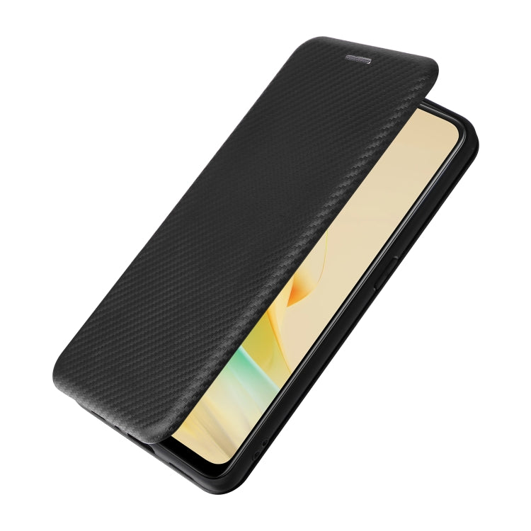 For OPPO Reno8 T 4G Carbon Fiber Texture Flip Leather Phone Case