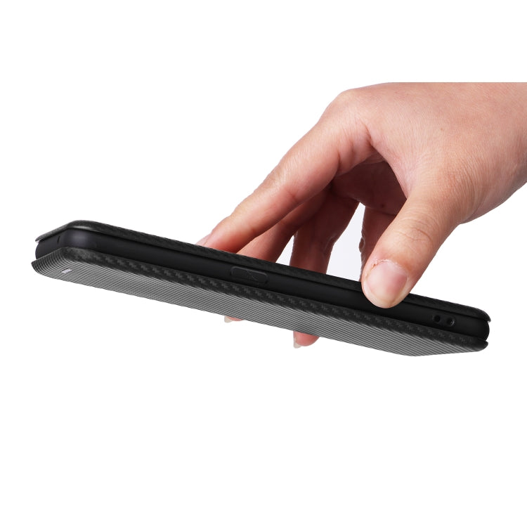 For OPPO Reno8 T 4G Carbon Fiber Texture Flip Leather Phone Case