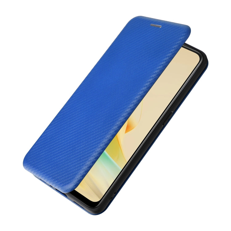 For OPPO Reno8 T 4G Carbon Fiber Texture Flip Leather Phone Case