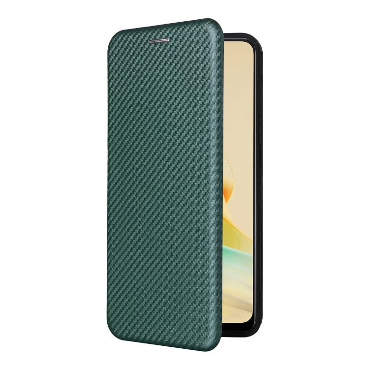 For OPPO Reno8 T 4G Carbon Fiber Texture Flip Leather Phone Case