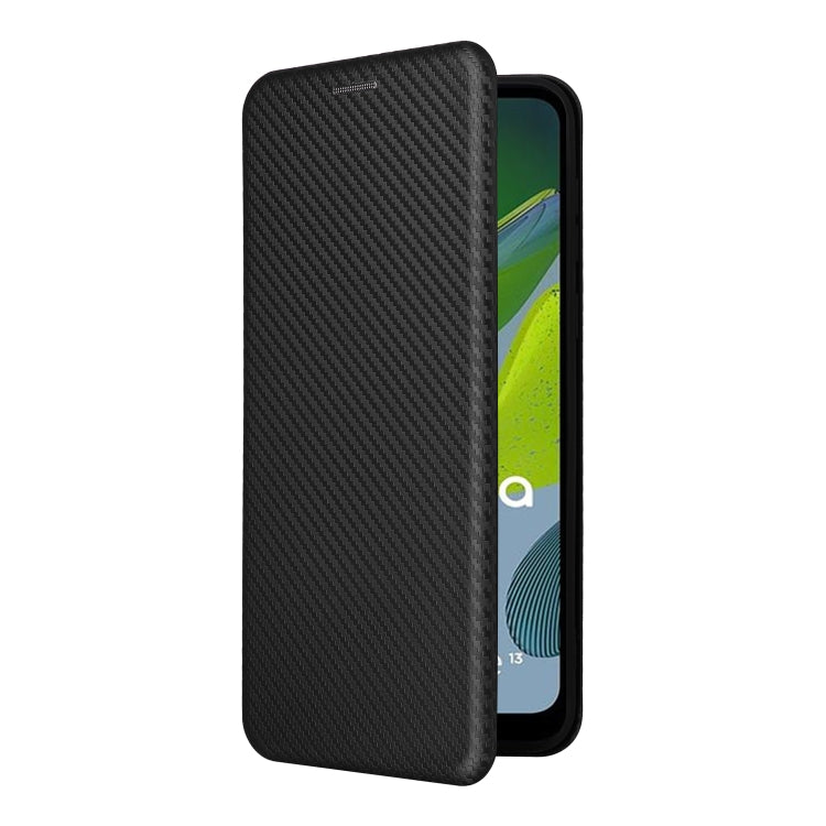 For Motorola Moto E13 4G Carbon Fiber Texture Flip Leather Phone Case