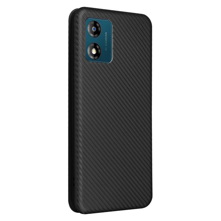 For Motorola Moto E13 4G Carbon Fiber Texture Flip Leather Phone Case