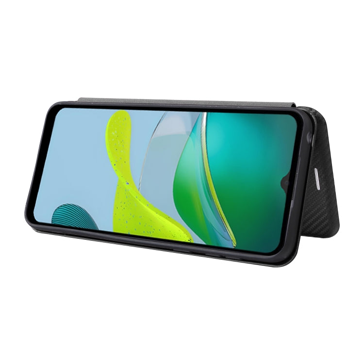 For Motorola Moto E13 4G Carbon Fiber Texture Flip Leather Phone Case