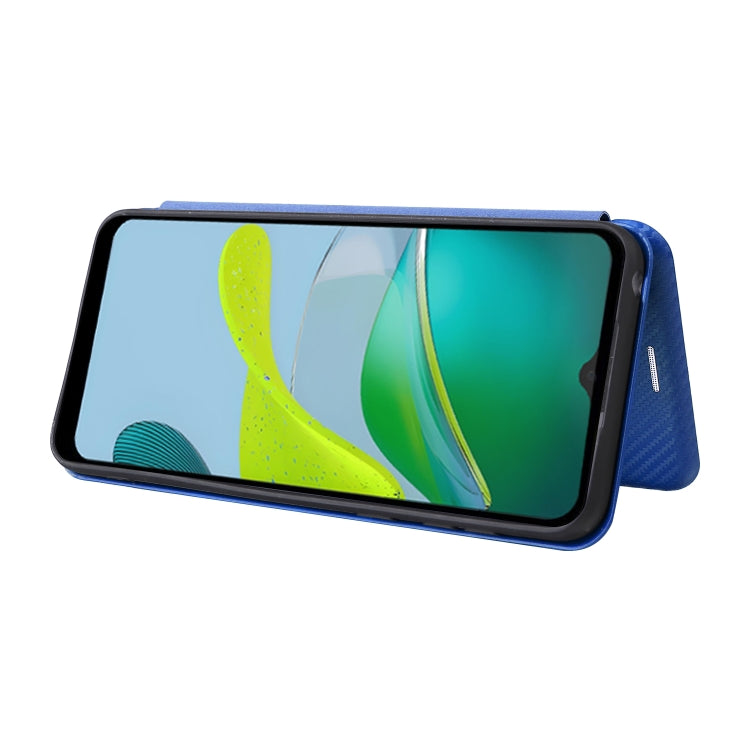 For Motorola Moto E13 4G Carbon Fiber Texture Flip Leather Phone Case