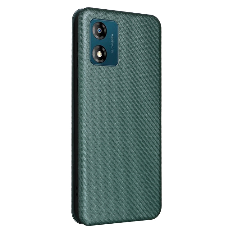 For Motorola Moto E13 4G Carbon Fiber Texture Flip Leather Phone Case