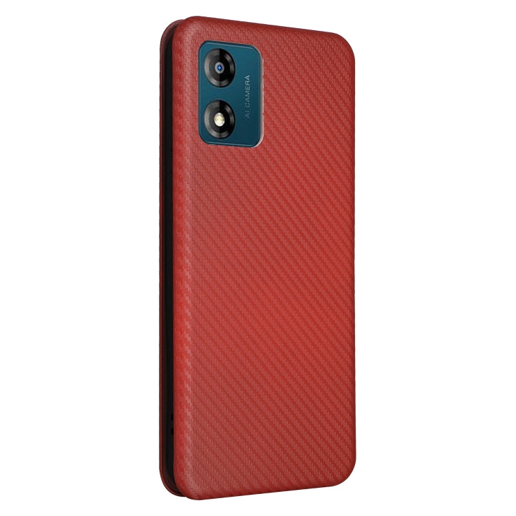 For Motorola Moto E13 4G Carbon Fiber Texture Flip Leather Phone Case