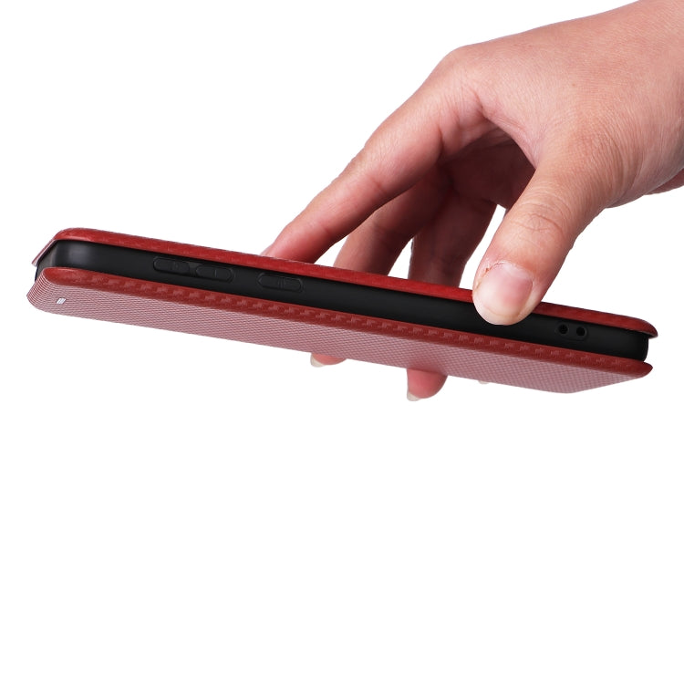 For Motorola Moto E13 4G Carbon Fiber Texture Flip Leather Phone Case