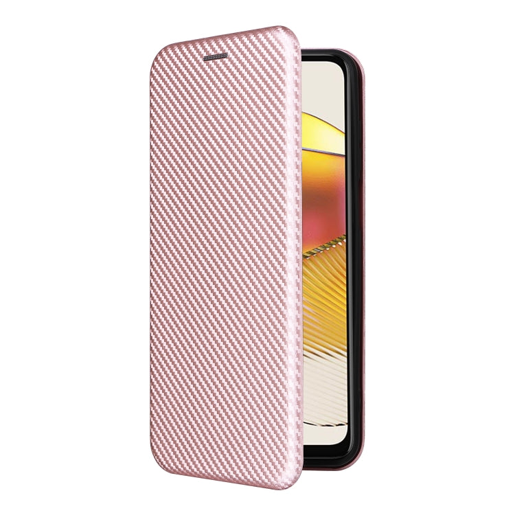 For Motorola Moto G73 5G Carbon Fiber Texture Flip Leather Phone Case