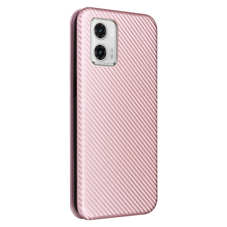 For Motorola Moto G73 5G Carbon Fiber Texture Flip Leather Phone Case