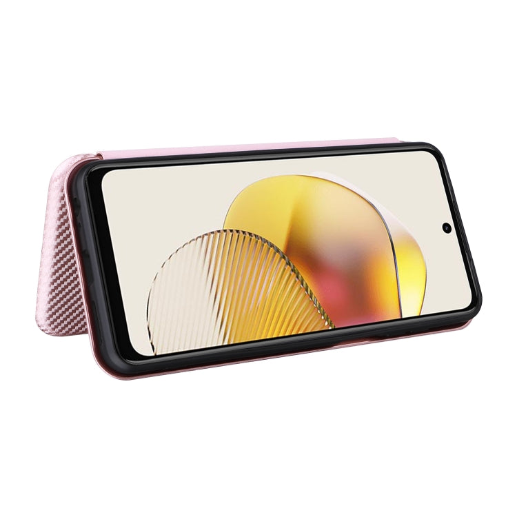 For Motorola Moto G73 5G Carbon Fiber Texture Flip Leather Phone Case