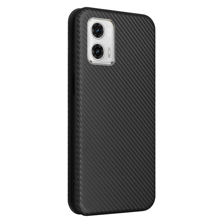 For Motorola Moto G73 5G Carbon Fiber Texture Flip Leather Phone Case