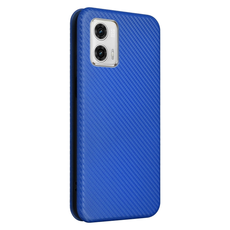 For Motorola Moto G73 5G Carbon Fiber Texture Flip Leather Phone Case
