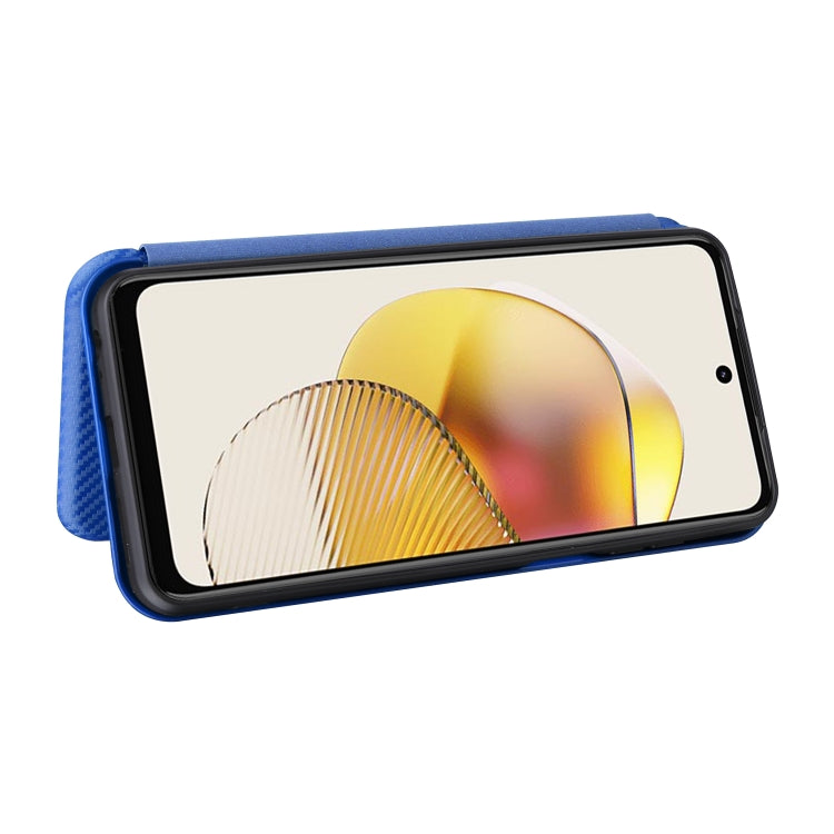 For Motorola Moto G73 5G Carbon Fiber Texture Flip Leather Phone Case