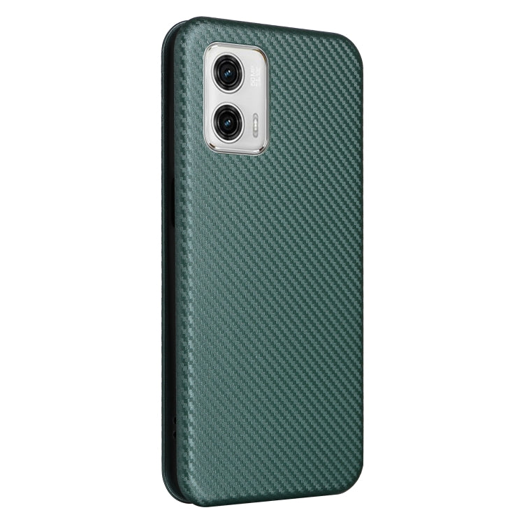 For Motorola Moto G73 5G Carbon Fiber Texture Flip Leather Phone Case