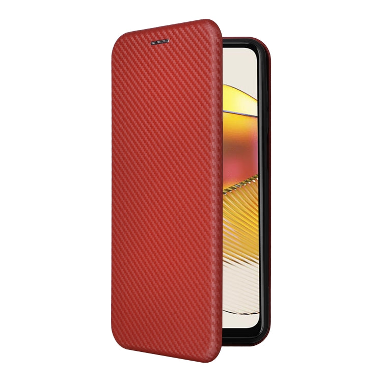 For Motorola Moto G73 5G Carbon Fiber Texture Flip Leather Phone Case