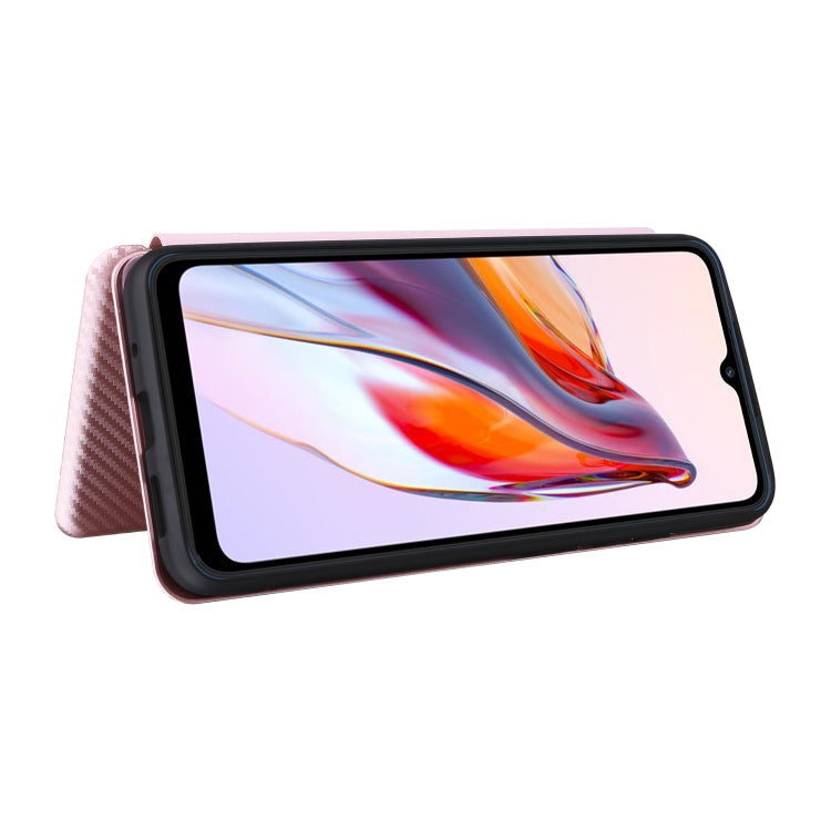 For Xiaomi Redmi 12C Carbon Fiber Texture Flip Leather Phone Case