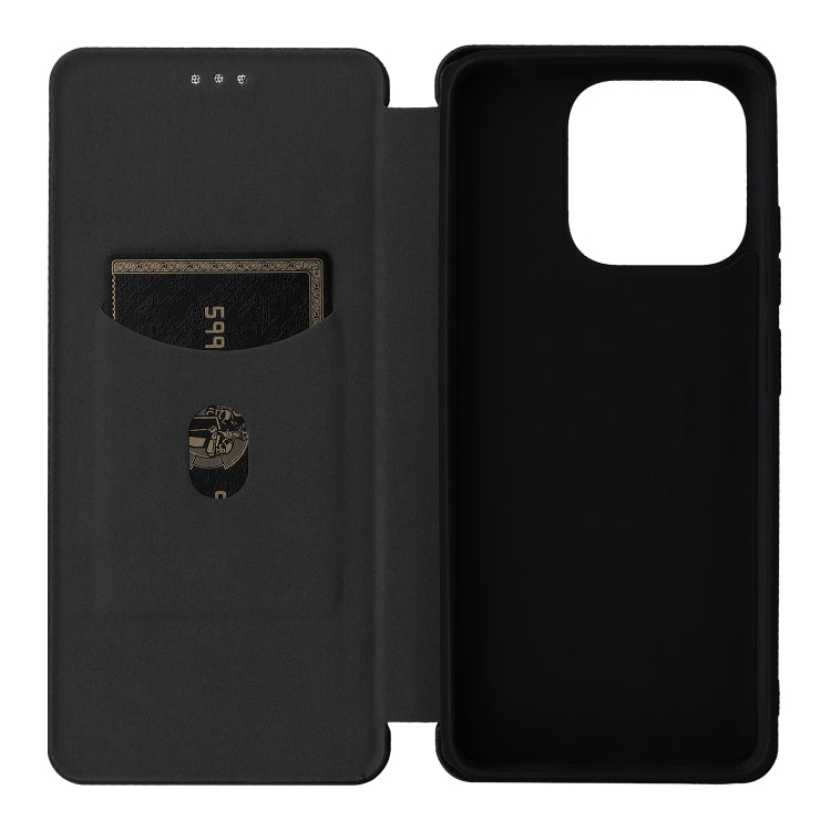 For Xiaomi Redmi 12C Carbon Fiber Texture Flip Leather Phone Case