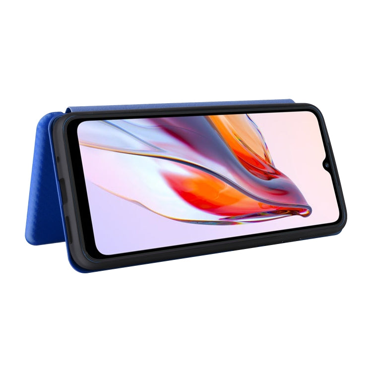 For Xiaomi Redmi 12C Carbon Fiber Texture Flip Leather Phone Case