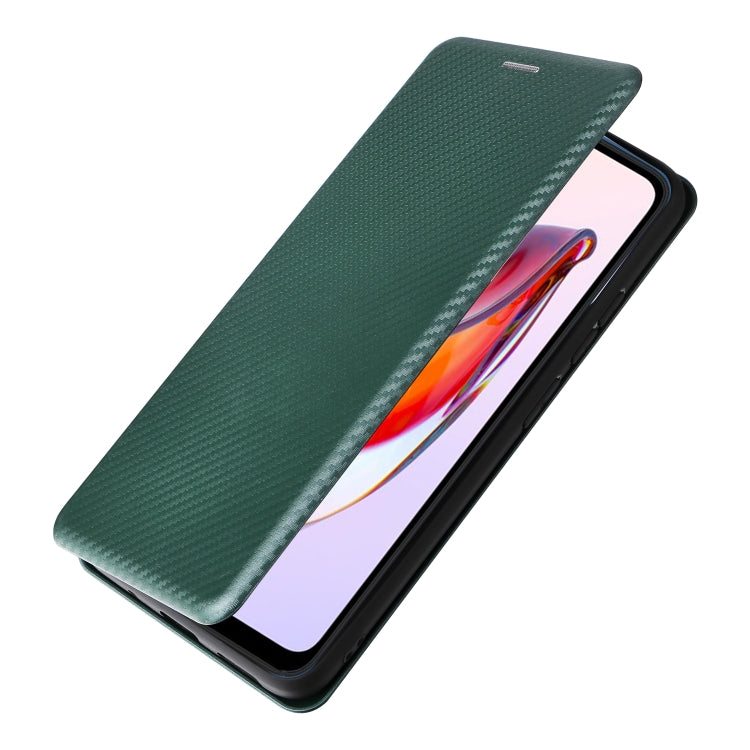 For Xiaomi Redmi 12C Carbon Fiber Texture Flip Leather Phone Case
