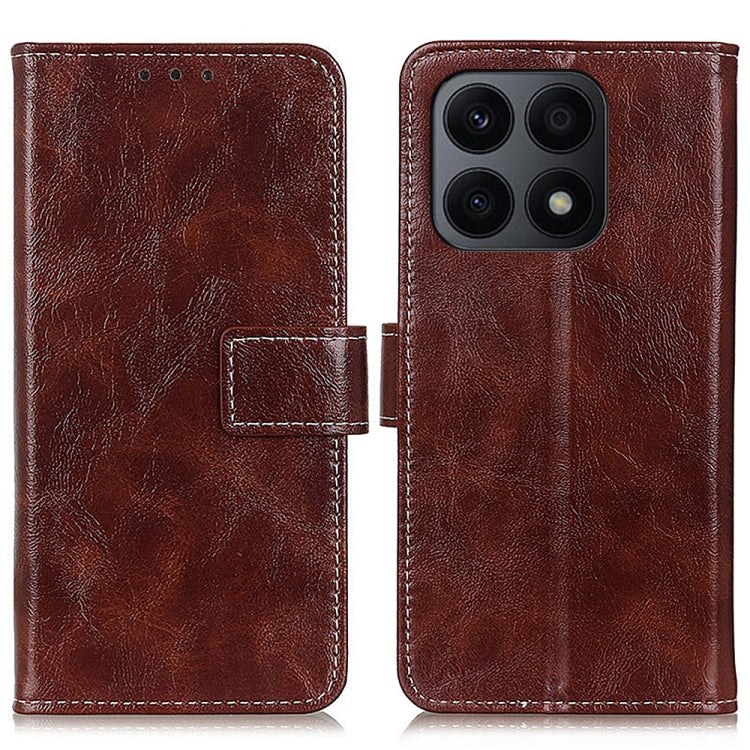 For Honor X8A Retro Crazy Horse Texture Horizontal Flip Leather Phone Case