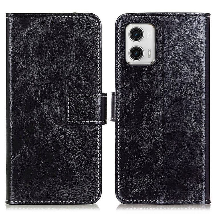 For Motorola Moto G73 5G Retro Crazy Horse Texture Horizontal Flip Leather Phone Case
