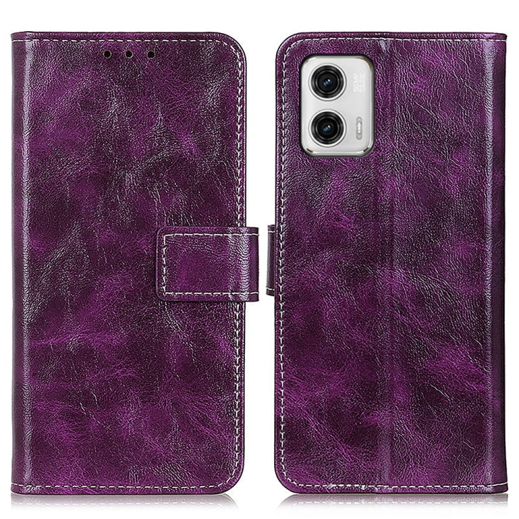 For Motorola Moto G73 5G Retro Crazy Horse Texture Horizontal Flip Leather Phone Case