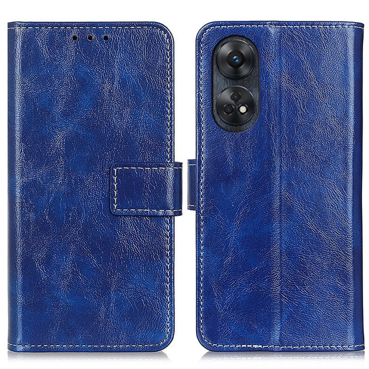 For OPPO Reno8 T 4G Retro Crazy Horse Texture Horizontal Flip Leather Phone Case