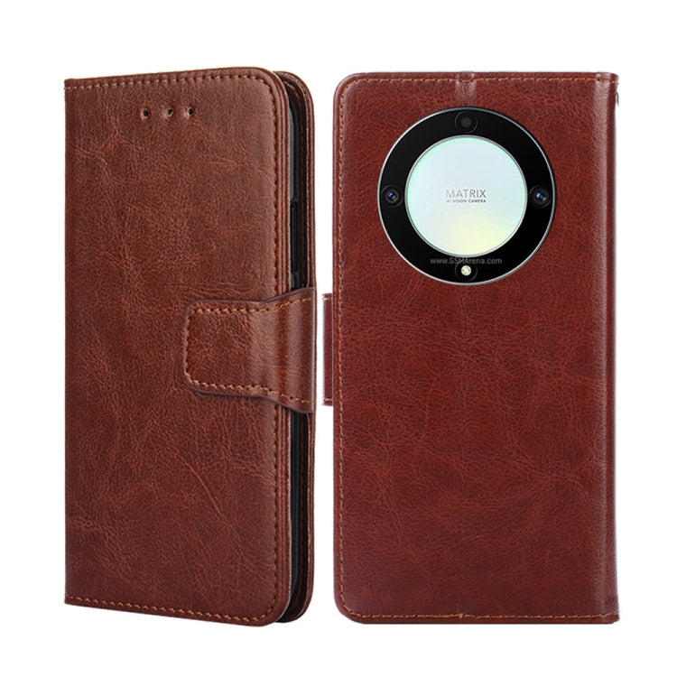 For Honor X9a 5G Crystal Texture Leather Phone Case