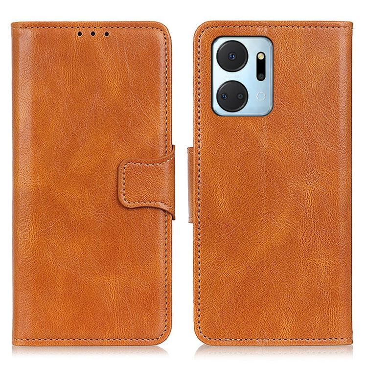 For Honor X7A Mirren Crazy Horse Texture Horizontal Flip Leather Phone Case