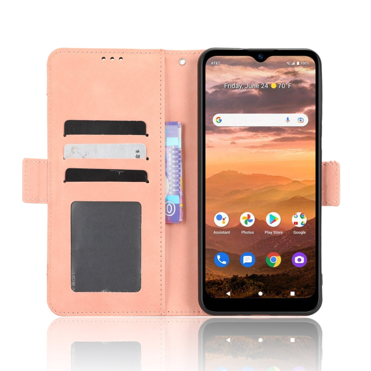 For AT&T Motivate Max U668AA Skin Feel Calf Texture Card Slots Leather Phone Case