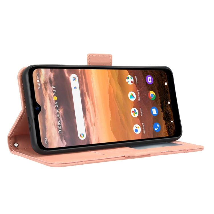 For AT&T Motivate Max U668AA Skin Feel Calf Texture Card Slots Leather Phone Case