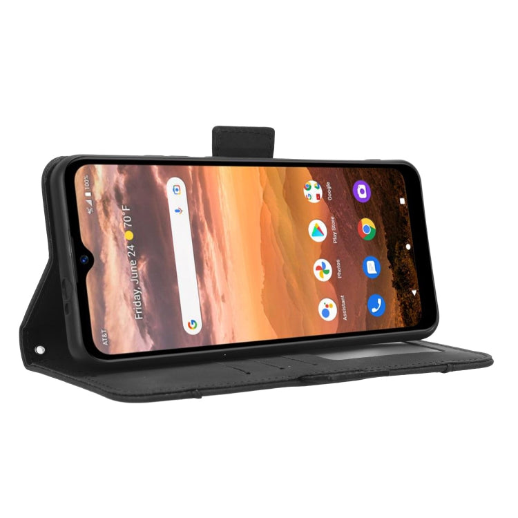 For AT&T Motivate Max U668AA Skin Feel Calf Texture Card Slots Leather Phone Case