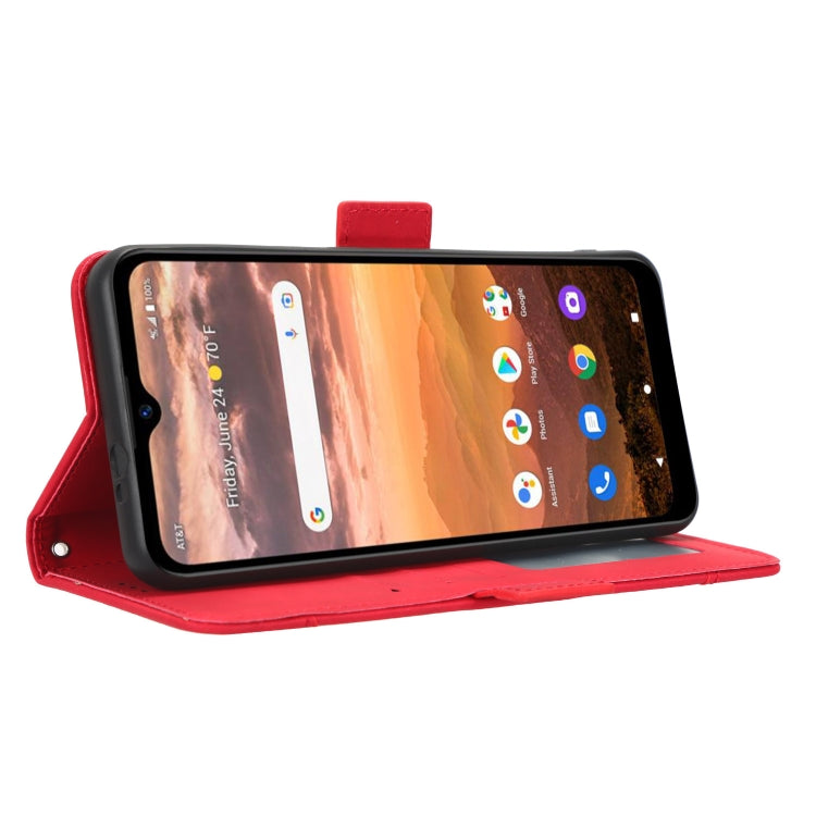 For AT&T Motivate Max U668AA Skin Feel Calf Texture Card Slots Leather Phone Case