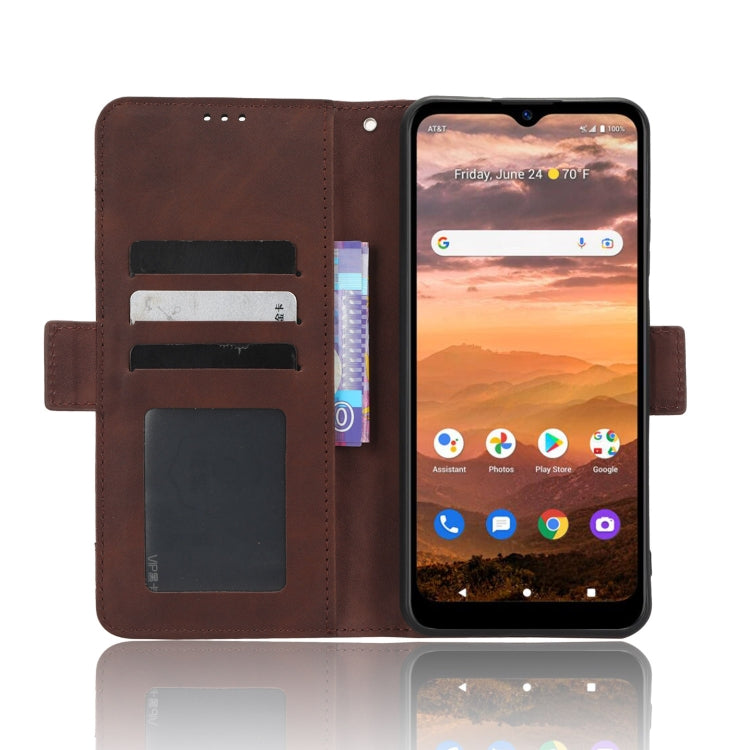 For AT&T Motivate Max U668AA Skin Feel Calf Texture Card Slots Leather Phone Case