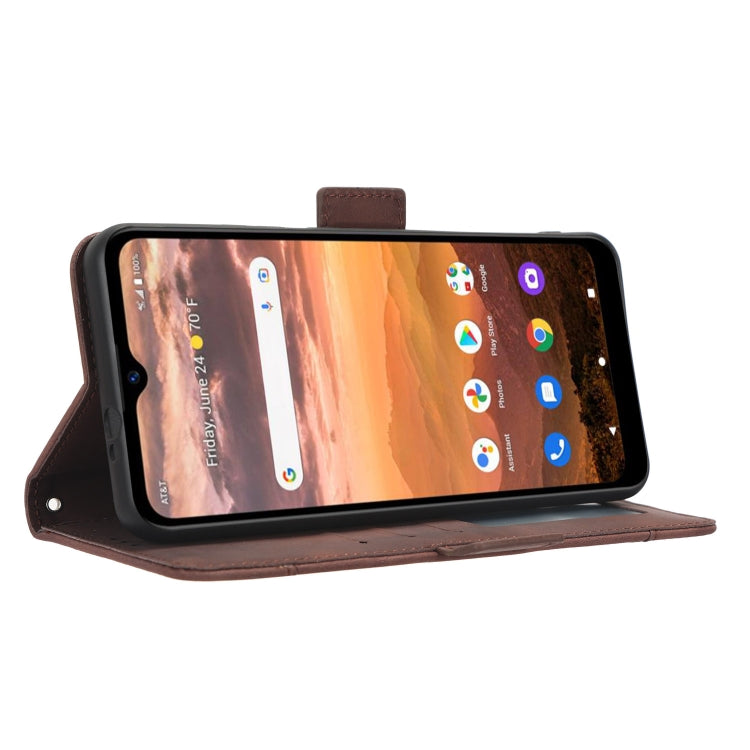 For AT&T Motivate Max U668AA Skin Feel Calf Texture Card Slots Leather Phone Case