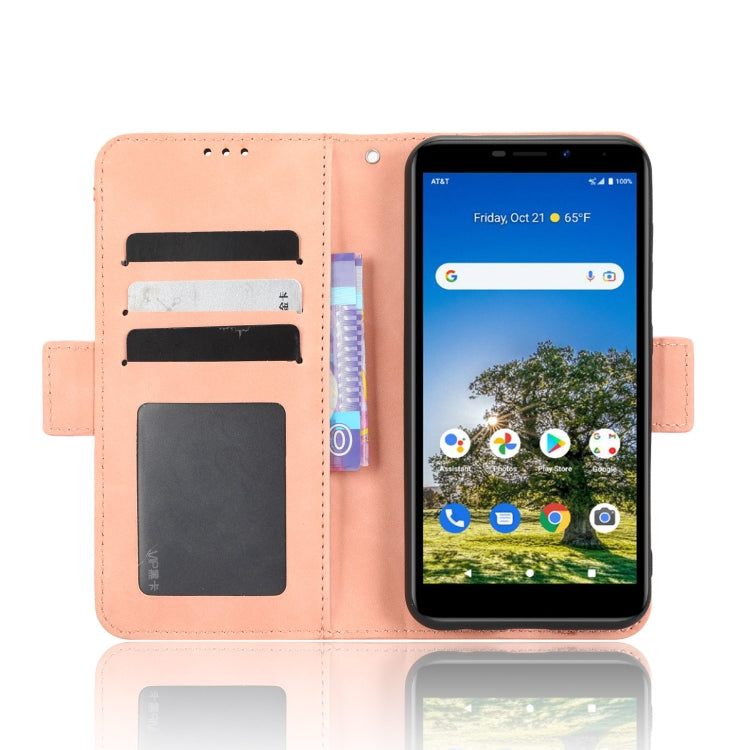 For AT&T Calypso 3 U328AA Skin Feel Calf Texture Card Slots Leather Phone Case