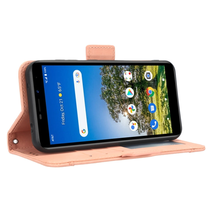 For AT&T Calypso 3 U328AA Skin Feel Calf Texture Card Slots Leather Phone Case