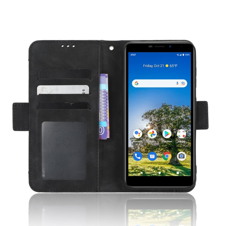 For AT&T Calypso 3 U328AA Skin Feel Calf Texture Card Slots Leather Phone Case