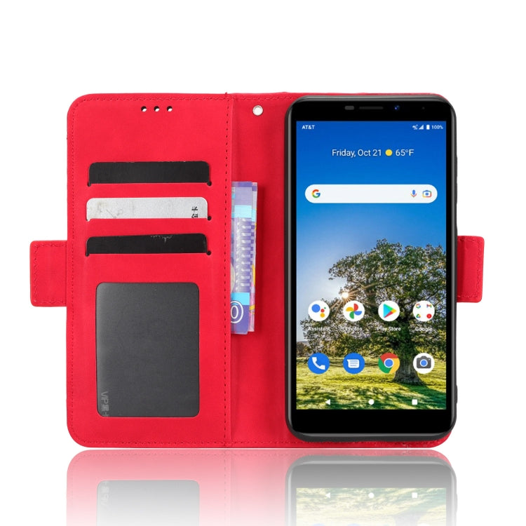 For AT&T Calypso 3 U328AA Skin Feel Calf Texture Card Slots Leather Phone Case