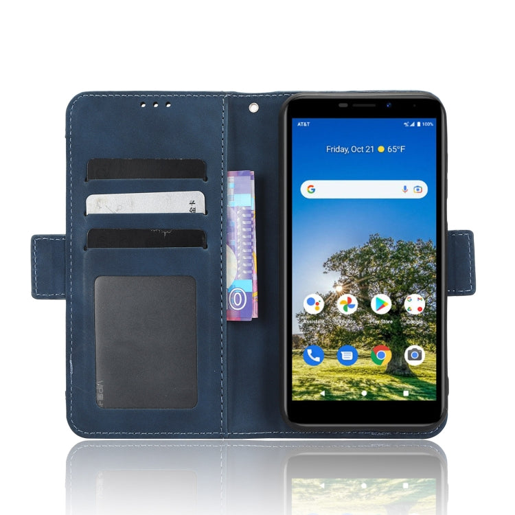 For AT&T Calypso 3 U328AA Skin Feel Calf Texture Card Slots Leather Phone Case