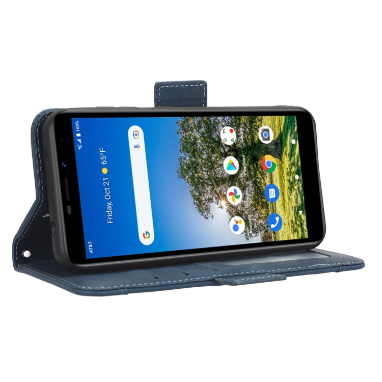 For AT&T Calypso 3 U328AA Skin Feel Calf Texture Card Slots Leather Phone Case